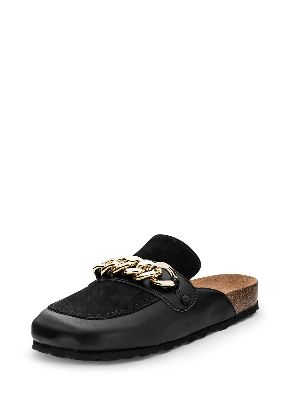 Gold Chain Cloafer Black