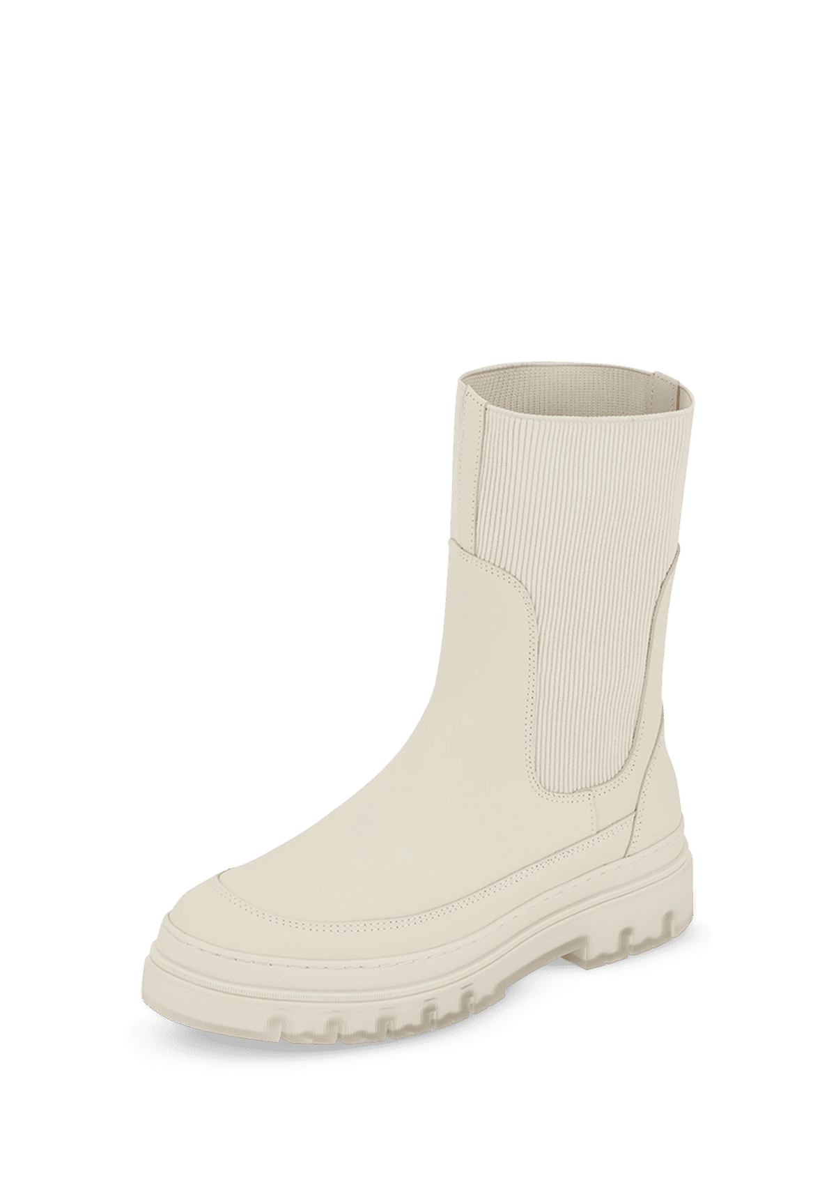 Mango Cream Track Sole Boots Chelsea Boots Bottines Beige Mango